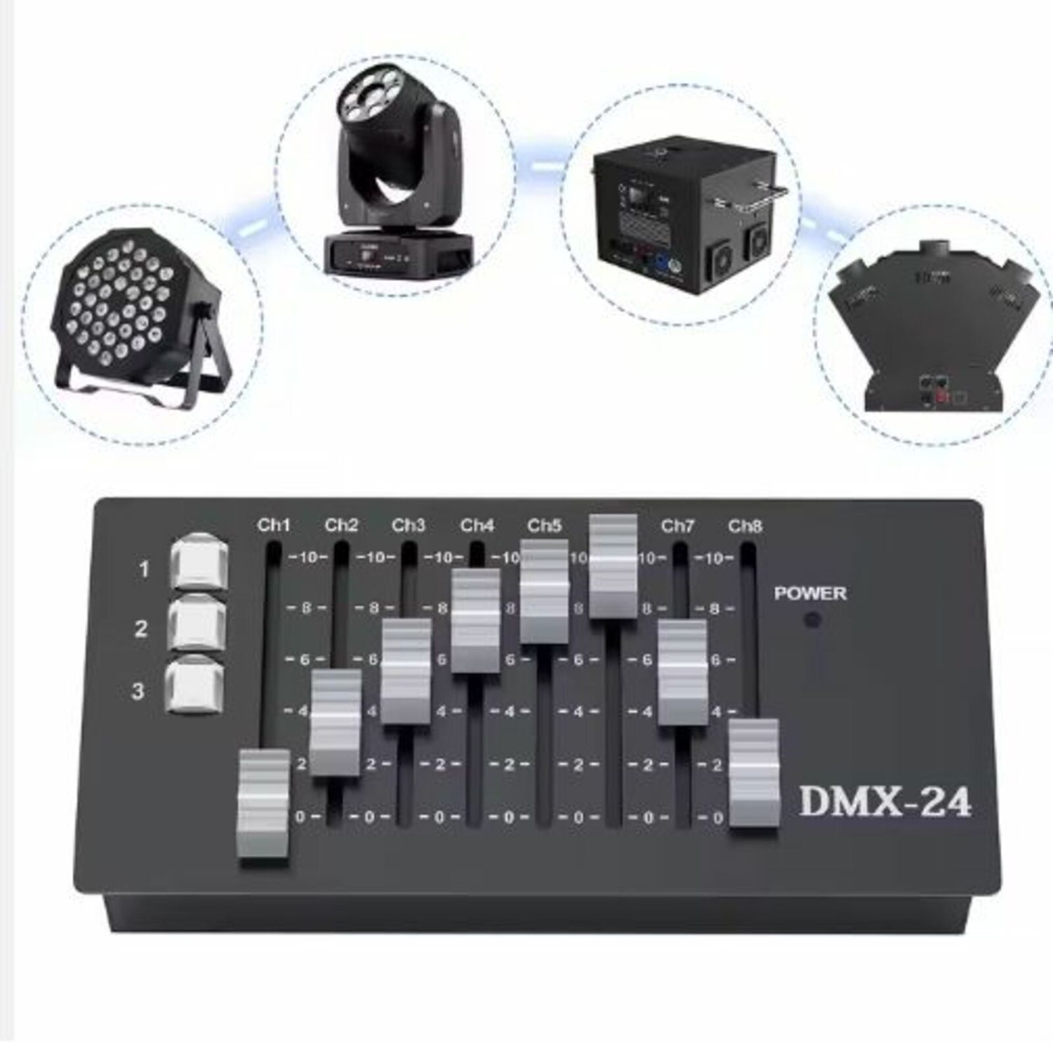 Portable DMX Console MIDI Operator DMX24 Channel