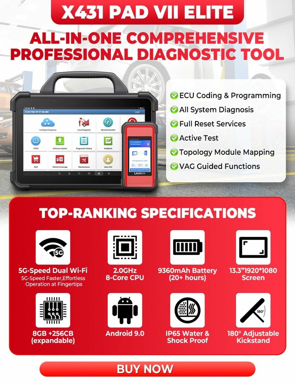 Launch X431 PAD VII Scanner Tool