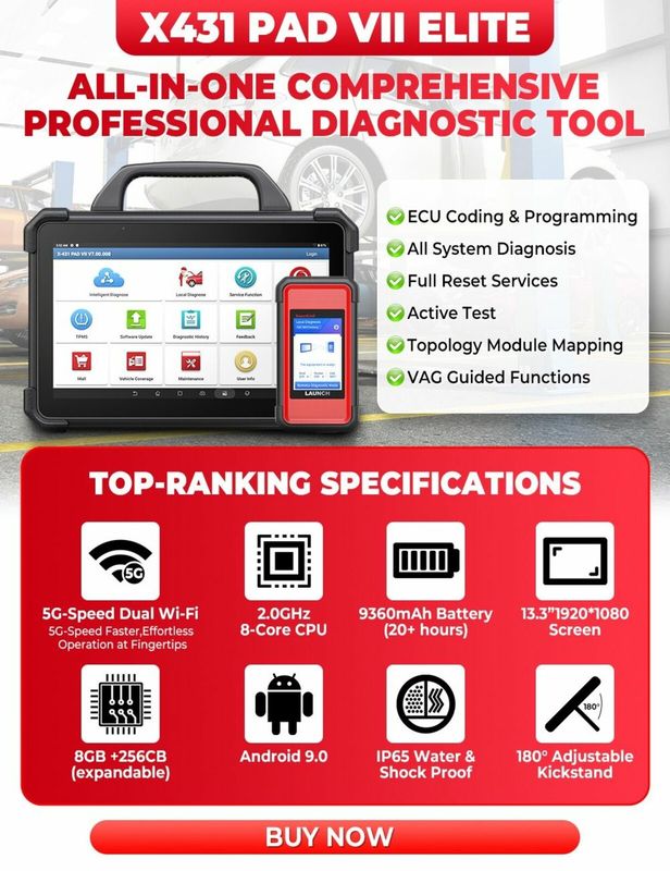 Launch X431 PAD VII Scanner Tool