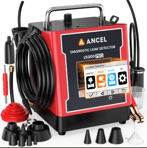 ANCEL L5000 PRO Smoke Machine Leak Detector EVAP Turbo System Test Built-in Pump Digital Dual Mode Turbo System Detector for Car