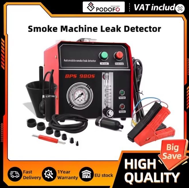 Podofo Car Smoke Leak Detector EVAP Pipe Smoking Generator Oil Smoke Pipe Generator Diagnostic Tool for EVAP System and Repair