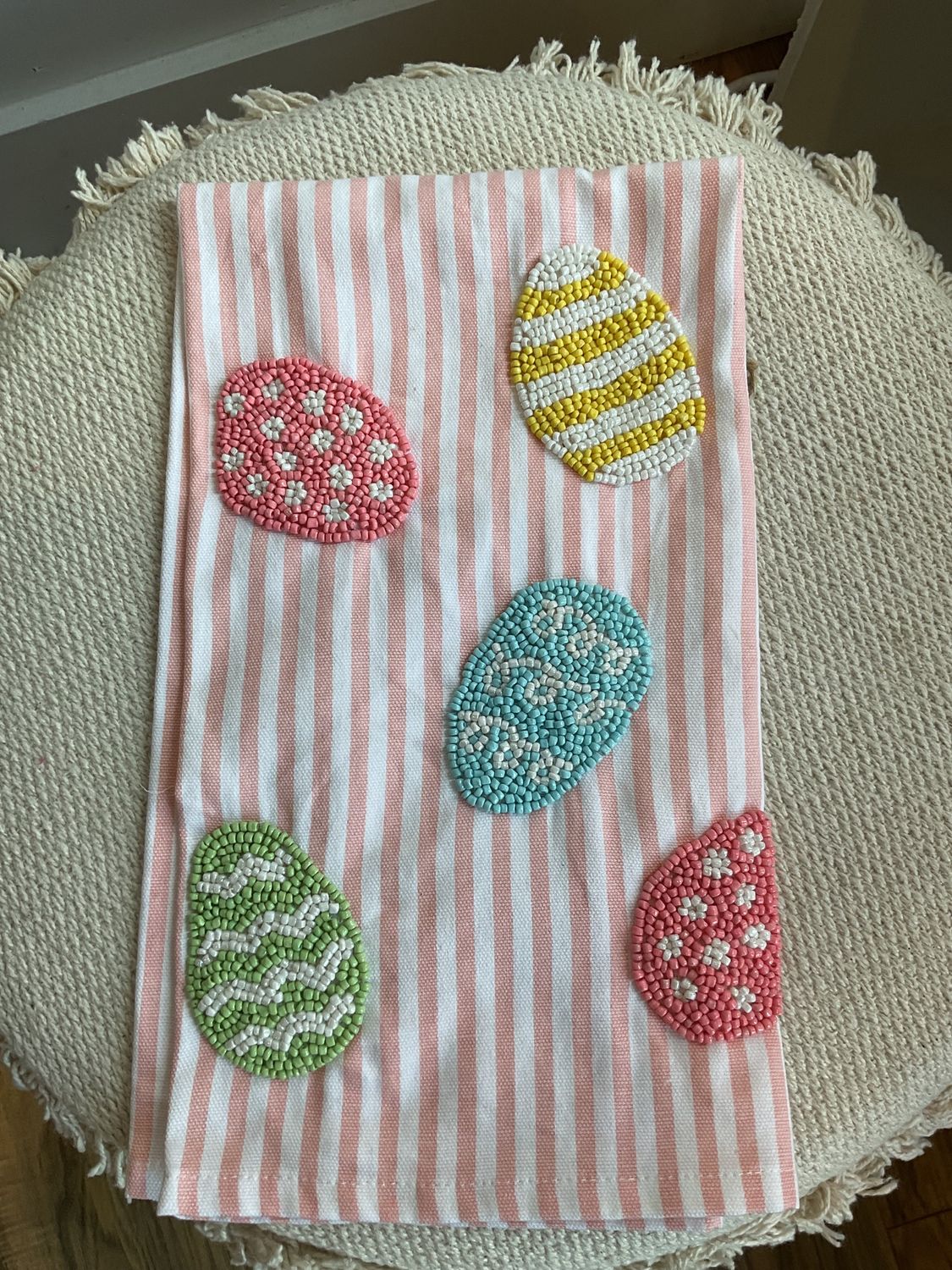 Beaded Easter Tea Towels