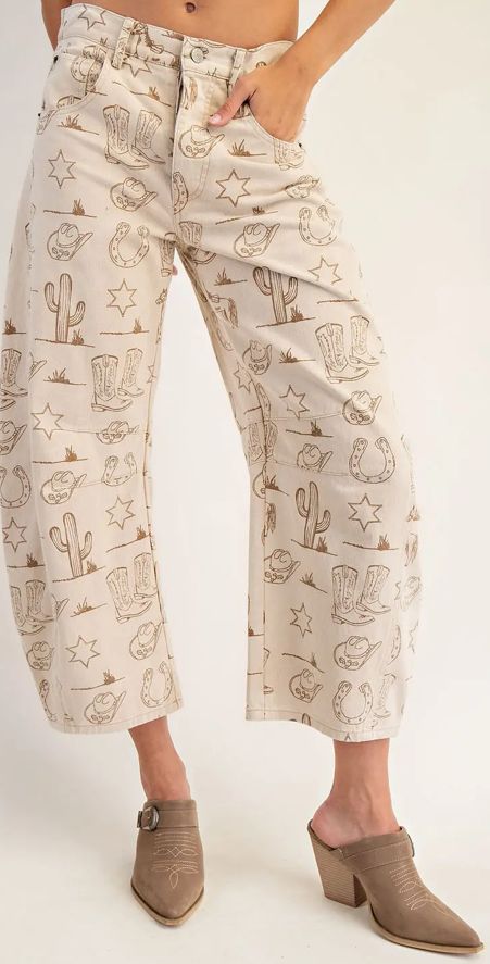 Almond Latte Western Pant