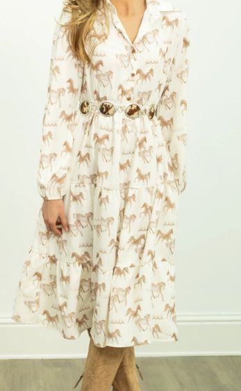 Horse Print Dress, Size: XS