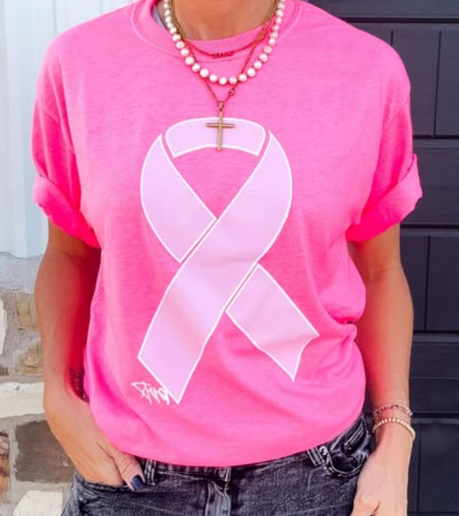 Neon Pink Breast Cancer T-Shirt