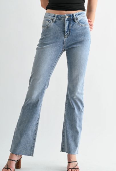 French Blue HR Bootcut Jean