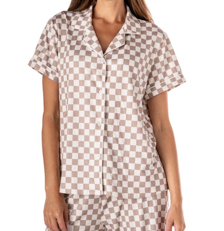 Pajama Button Front Top