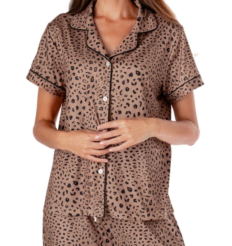 Pajama Button Front Top, Color: Seeing Spots, Size: S/M