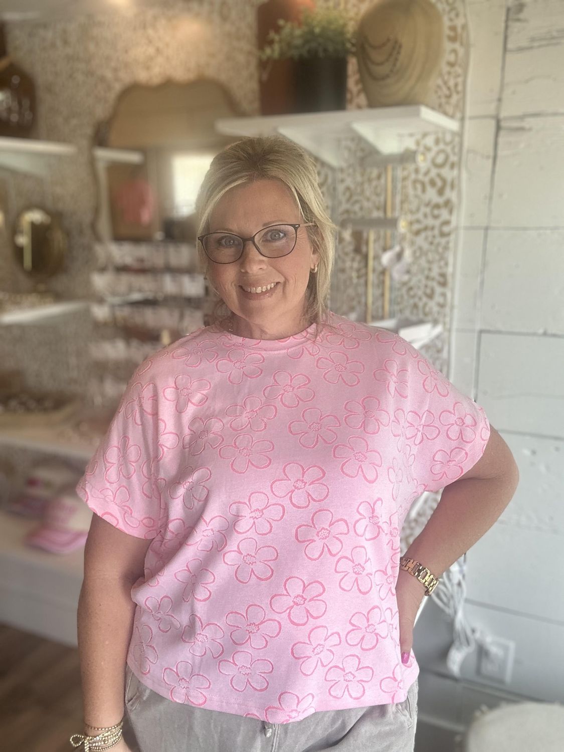 Millie Pink Flowers Tee