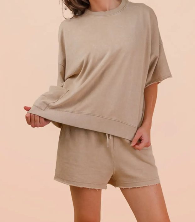 Khaki Short Set