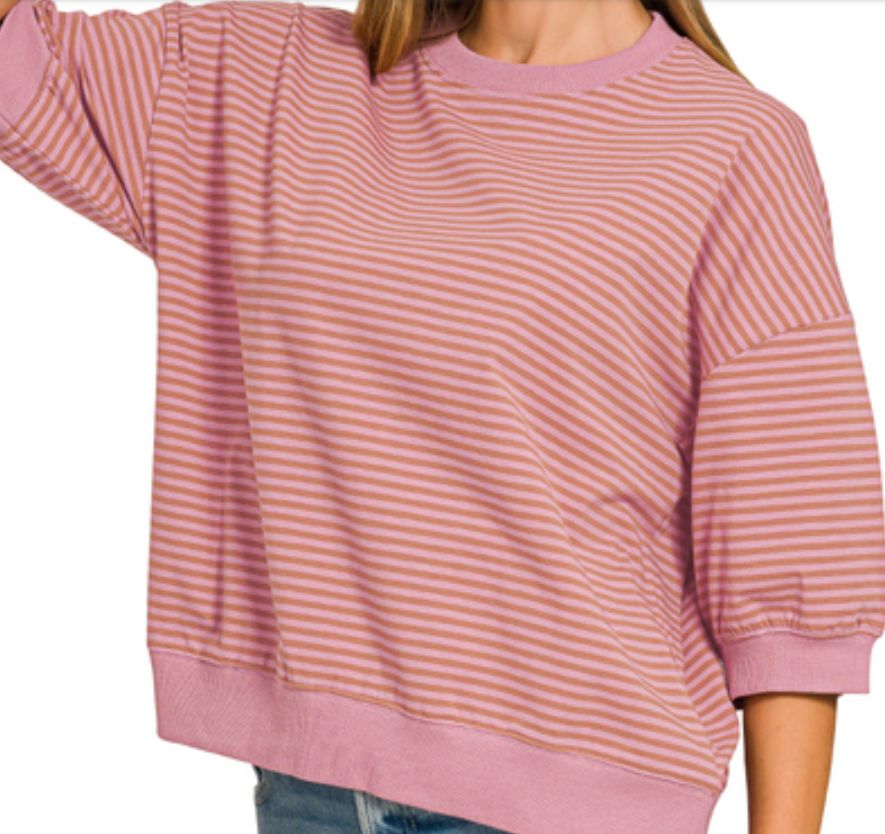 Casual Striped Fall Tops