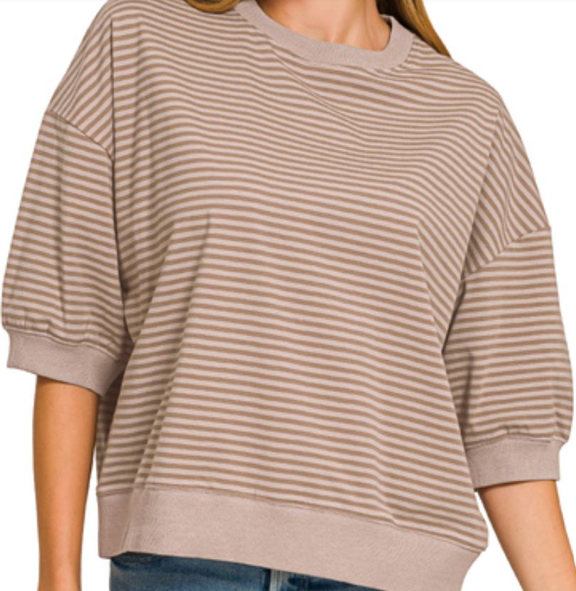 Casual Striped Fall Tops