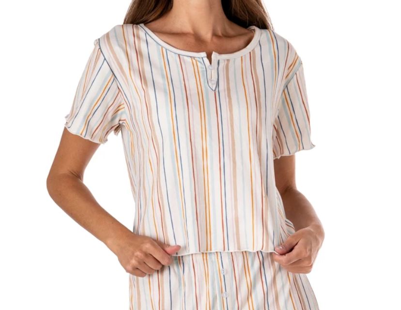 Snooze Fest Ribbed PJ Top