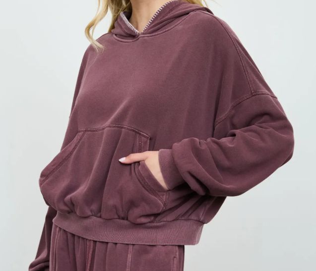 Cropped Hooded Top, Size: Sm