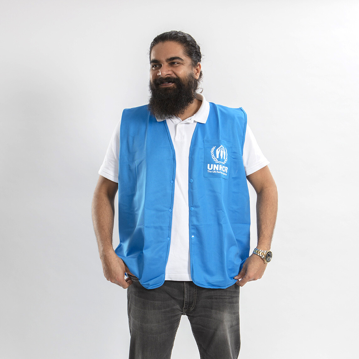 Visibility blue vest