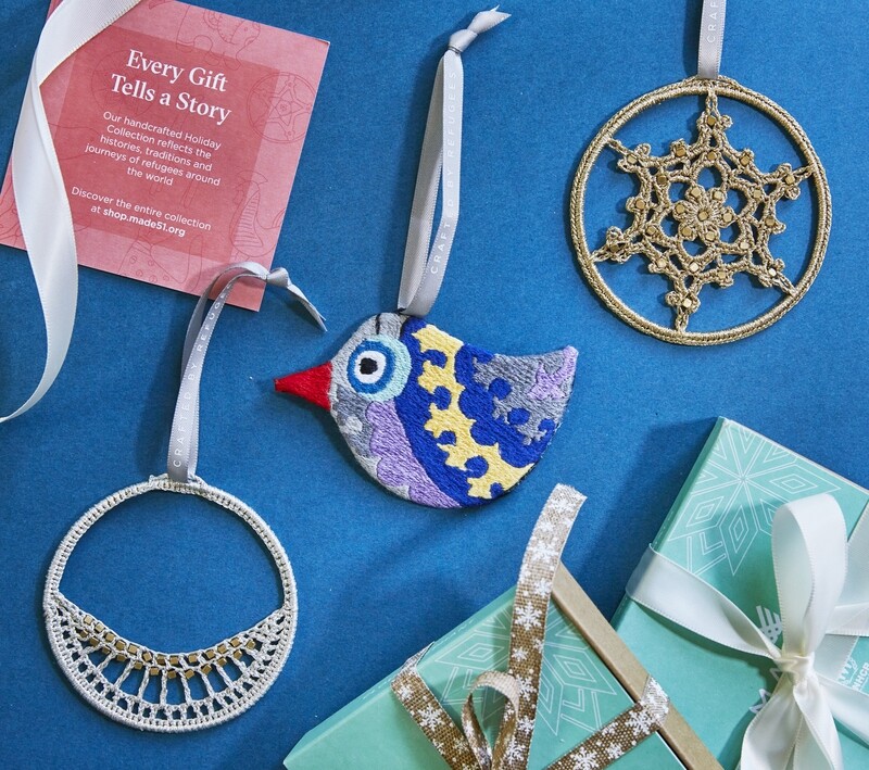 Made51 Ornament Shim. Afghan Trio