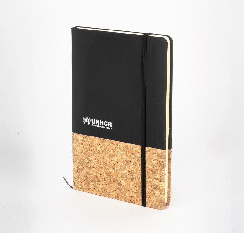 Notebook with cork detail