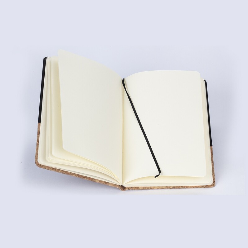 Notebook with cork detail