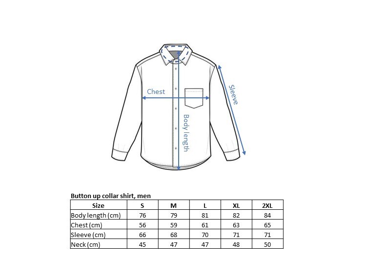 Button up collar shirt - men