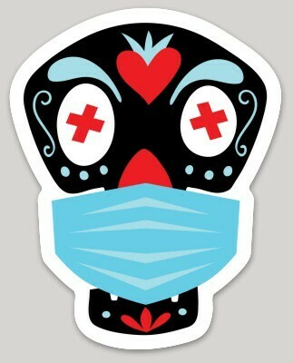 Day of the Dead, Mexican skull sticker