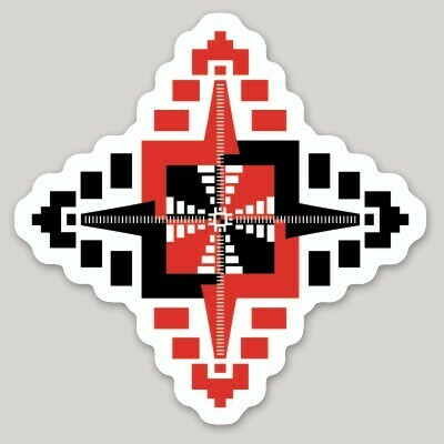Mayan Temples Mandala, Mexican Guatemalan sticker, vinyl laptop water bottle sticker, Templo Maya, Mayan pyramid sticker