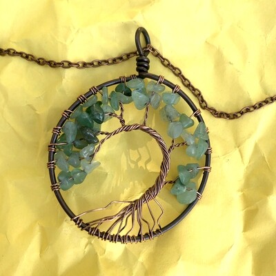 Tree of Life Wire Wrapped Handmade Pendant