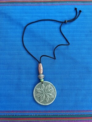 Sacred Corn Circle mandala necklace