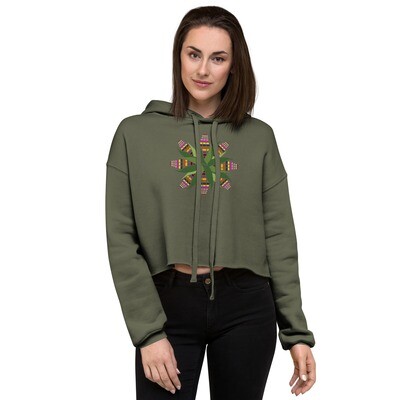 Sacred Corn Bella Canvas Cropped Hoodie