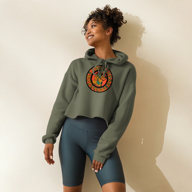 Mayan Calendar Bella Canvas Cropped Hoodie