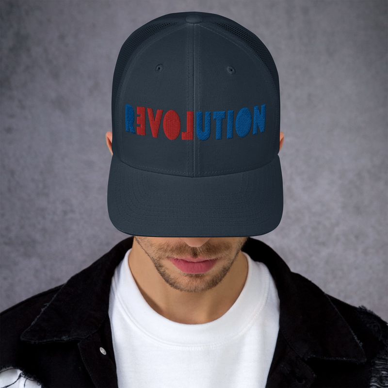 LOVE Revolution retro snap back trucker hat