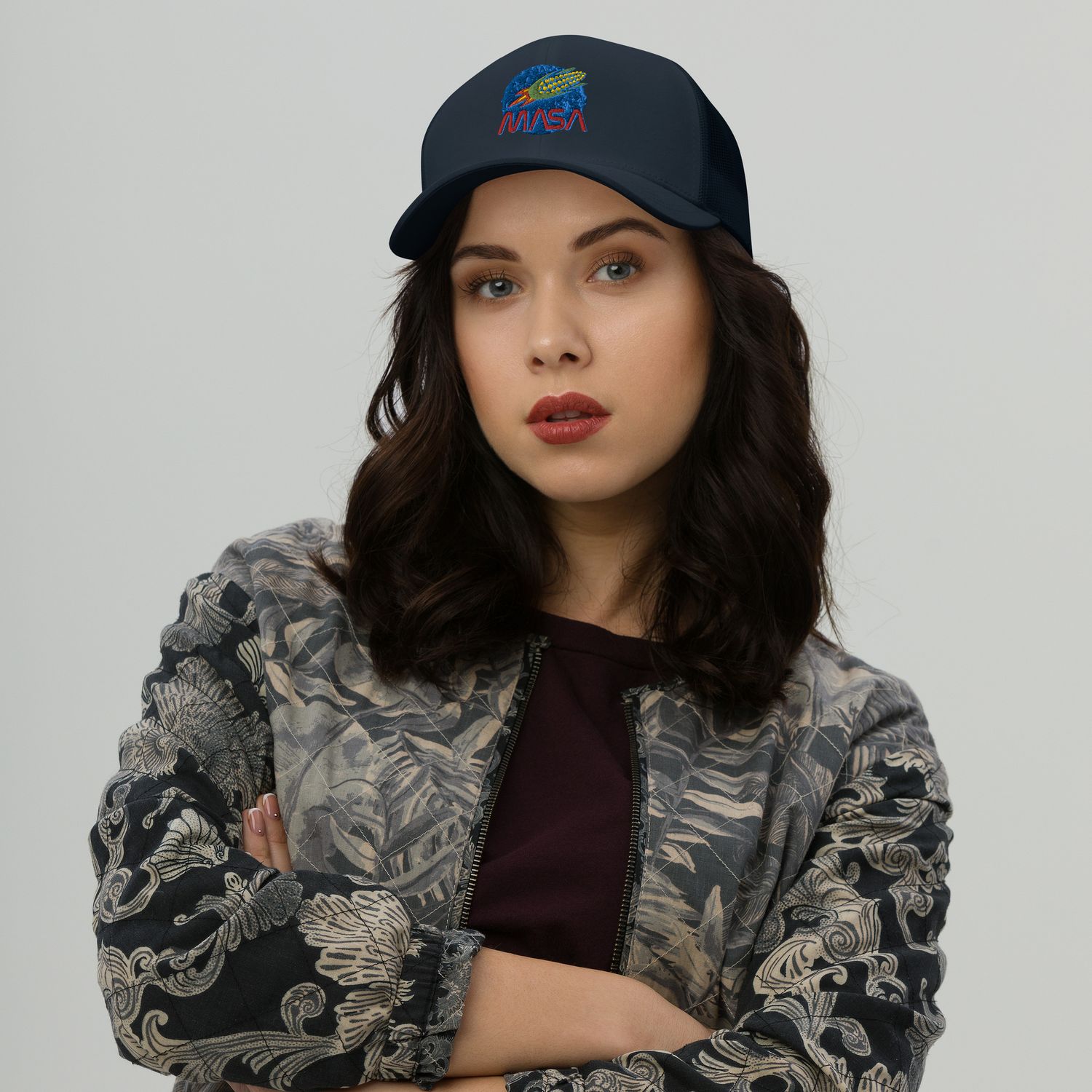MASA CORN SHIP retro snap back trucker hat