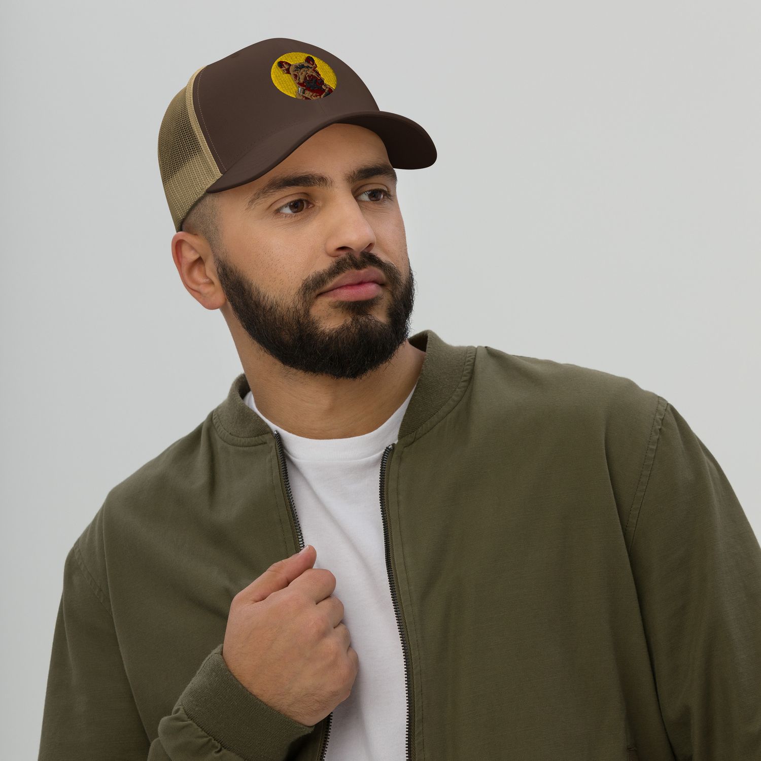 French Chocolate Snapback Trucker Hat
