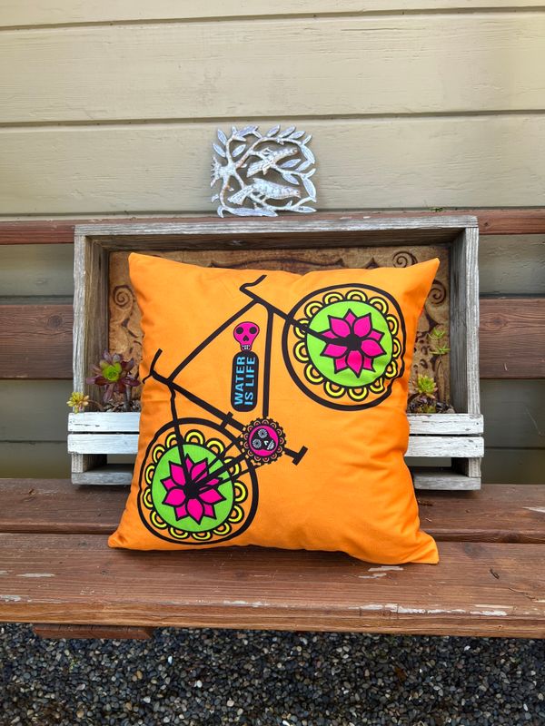 Day of the Dead Bike pillow cover