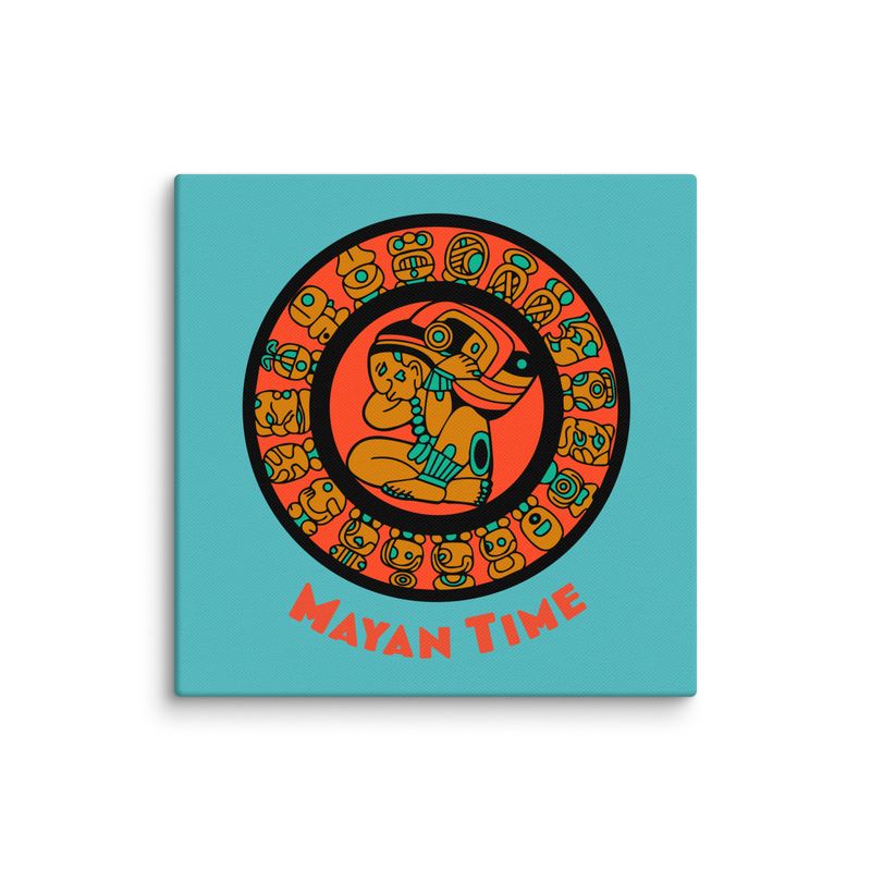 Mayan Calendar square canvas print