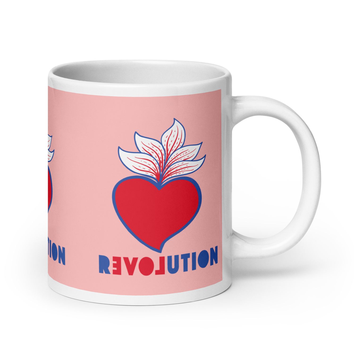 REVOLUTION LOVE glossy mug by LaNeetaNetaShop