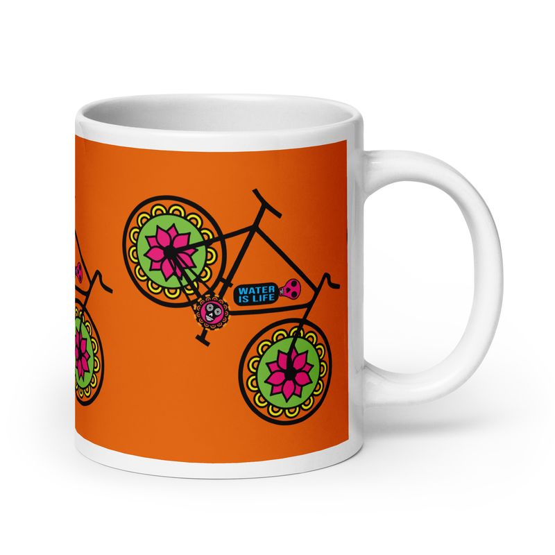 Mexican Day of The Dead Bike glossy mug by LaNetaNetaShop