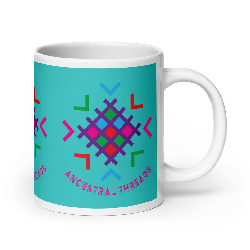 Ancestral Threads, Mayan Weaving glossy mug by LaNetaNetaShop