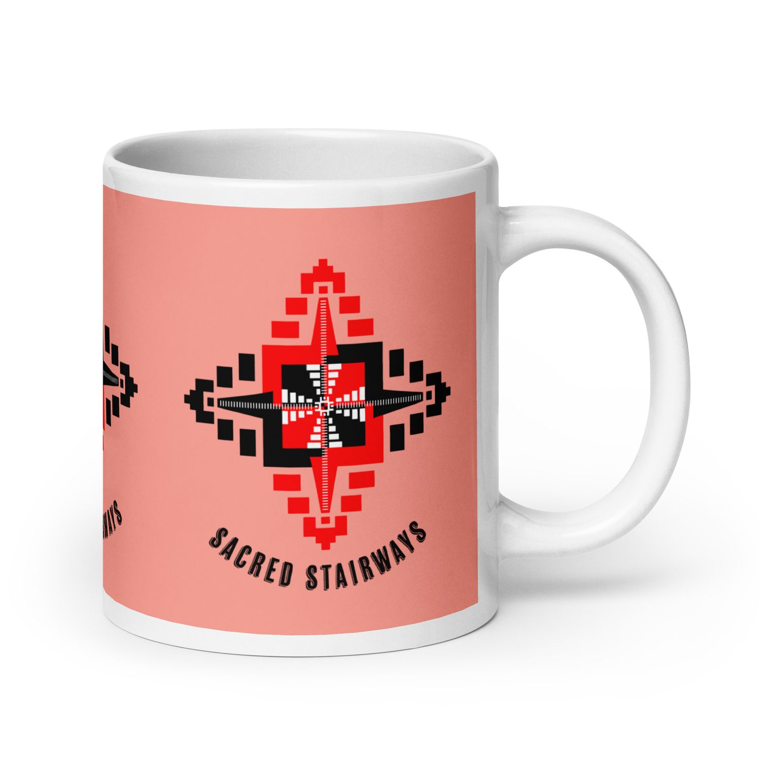 Mayan Temples Mandala glossy mug by LaNetaNetaShop