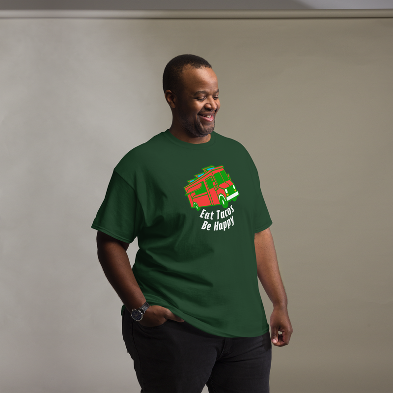 Eat Tacos Be Happy Unisex Classic Tee | Gildan 5000