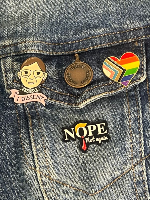 RGB + Pride Heart and NOPE pin bundle