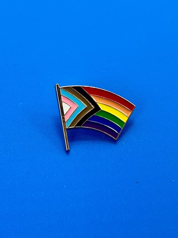 LGBT Rainbow Flag Lapel Pin, Hearth Pin, Pride Pin, LGBTQ Badge, Equality Accessory, Pride Gift, Pride Flag on a pol
