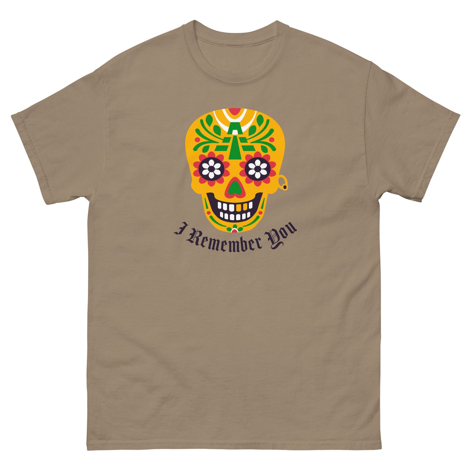 Day of The Dead Mexican Skull, Gildan 5000 Heavy Cotton Classic Unisex T-Shirt, Calaca, Día de Los Muertos
