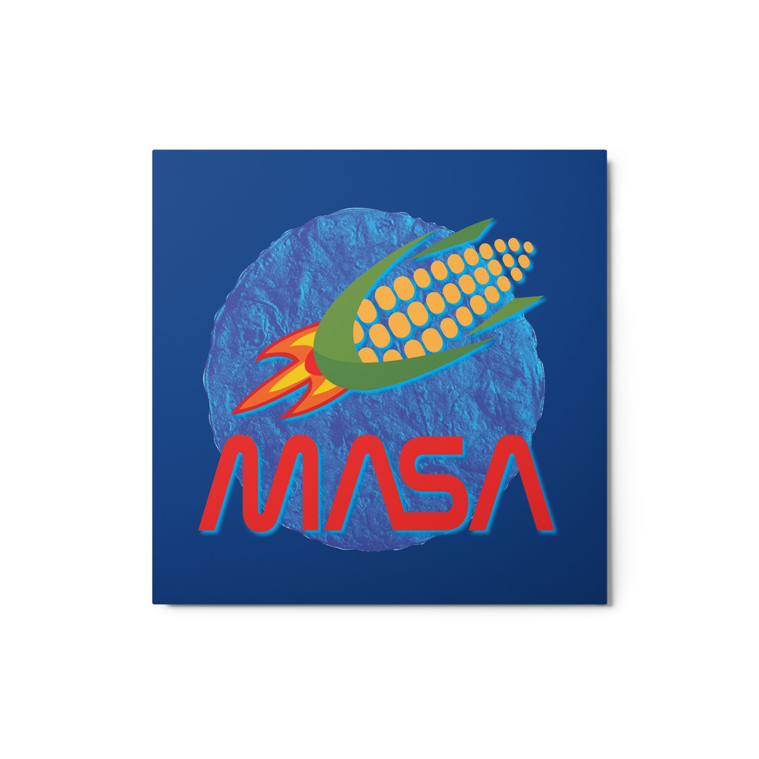 MASA Corn Ship (funny NASA) high resolution metal print