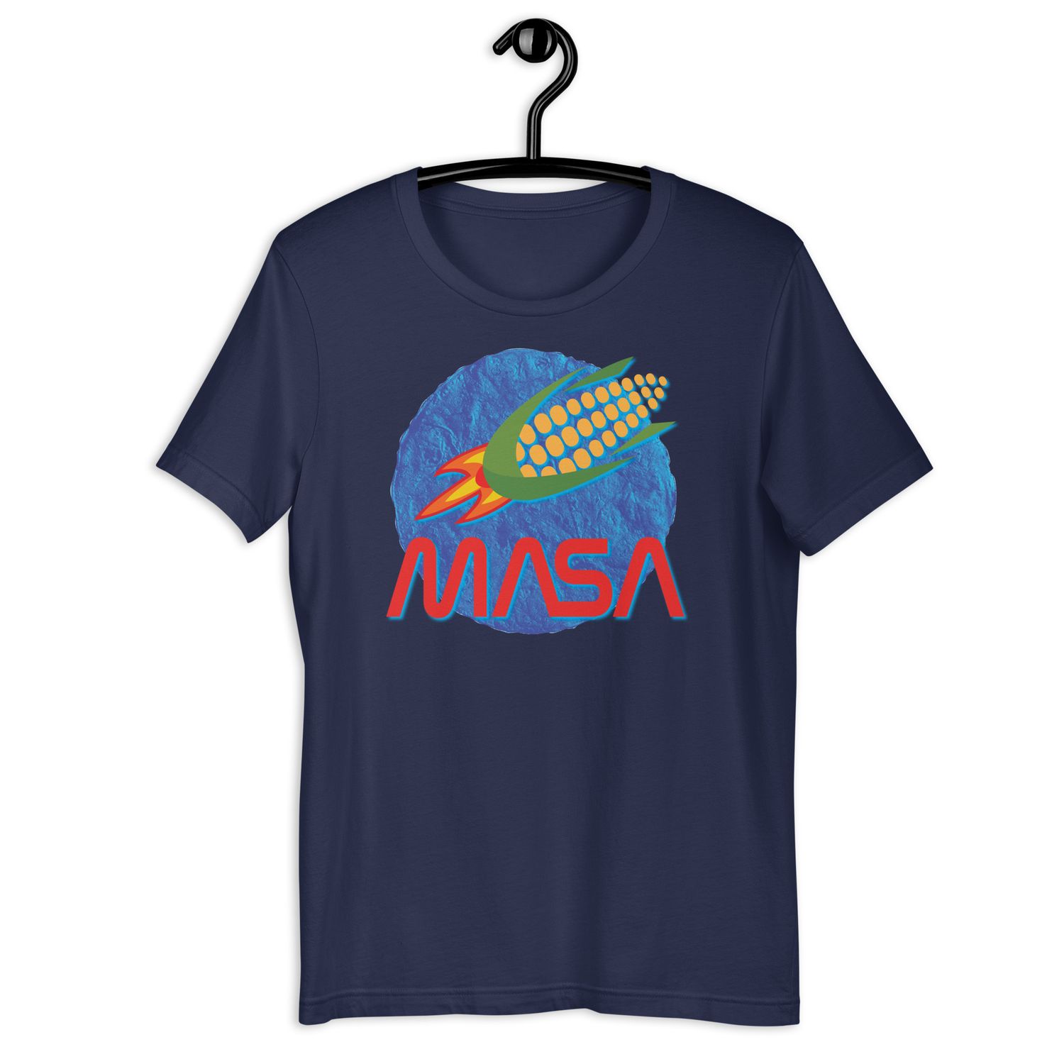 MASA / NASA parody, funny, space corn ship soft Bella Canvas Unisex t-shirt
