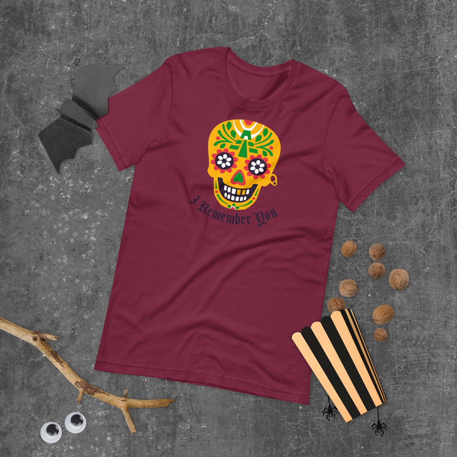 Mexican Sugar Skull, Calaca, Day of The Dead Soft Bella Canvas Unisex t-shirt
