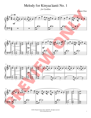 Digital Sheet Music - Carillon (Melodies for Kinyaa'aanii and Arrangements)