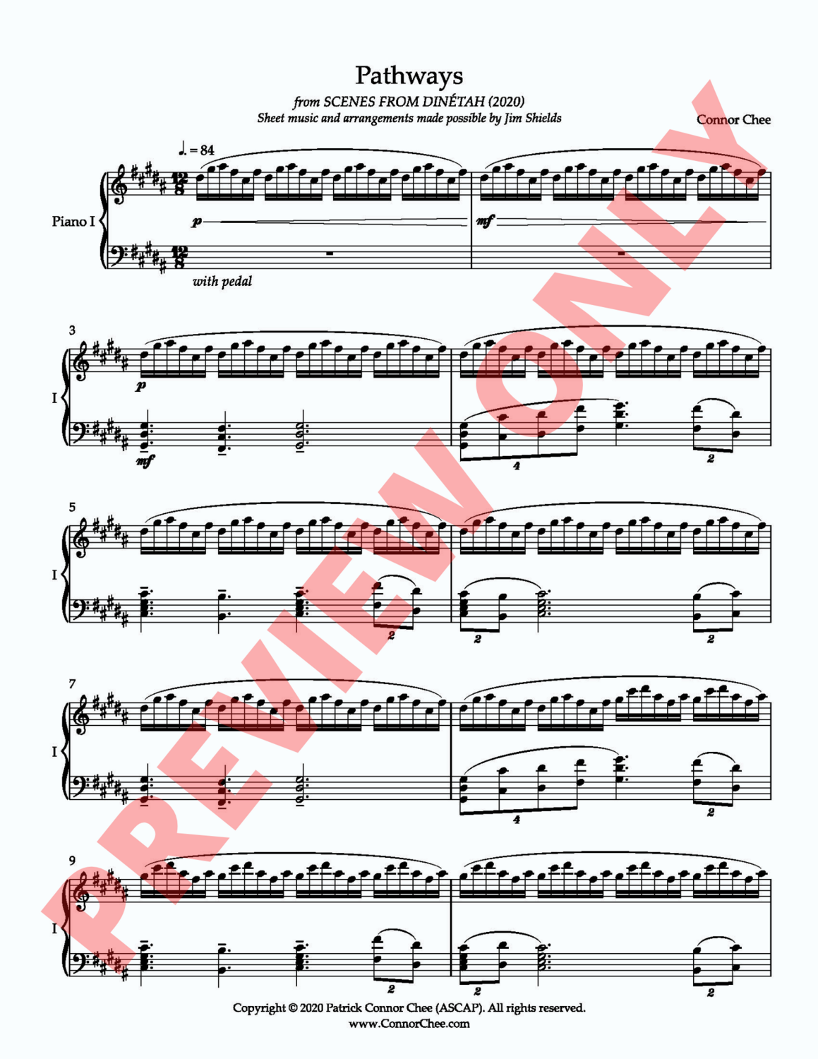 Digital Sheet Music - Pathways (2 Pianos or 4 Hands)
