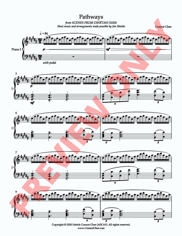 Digital Sheet Music - Pathways (2 Pianos or 4 Hands)