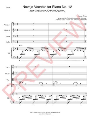 Digital Sheet Music - Navajo Vocable No. 12 (Arranged for Quintet) (Connor Chee)