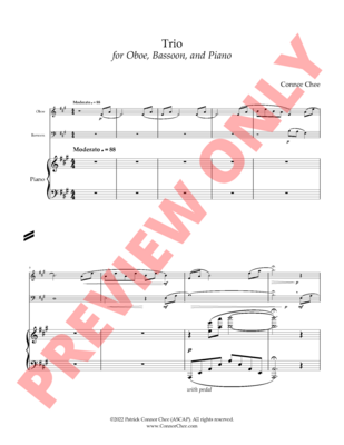 Digital Sheet Music - Trio for Oboe, Bassoon and Piano (Connor Chee)